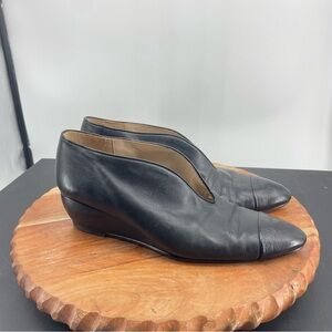 Nehera Designer wedge Leather pointed toe cap toe Sz 39 Sz 8.5